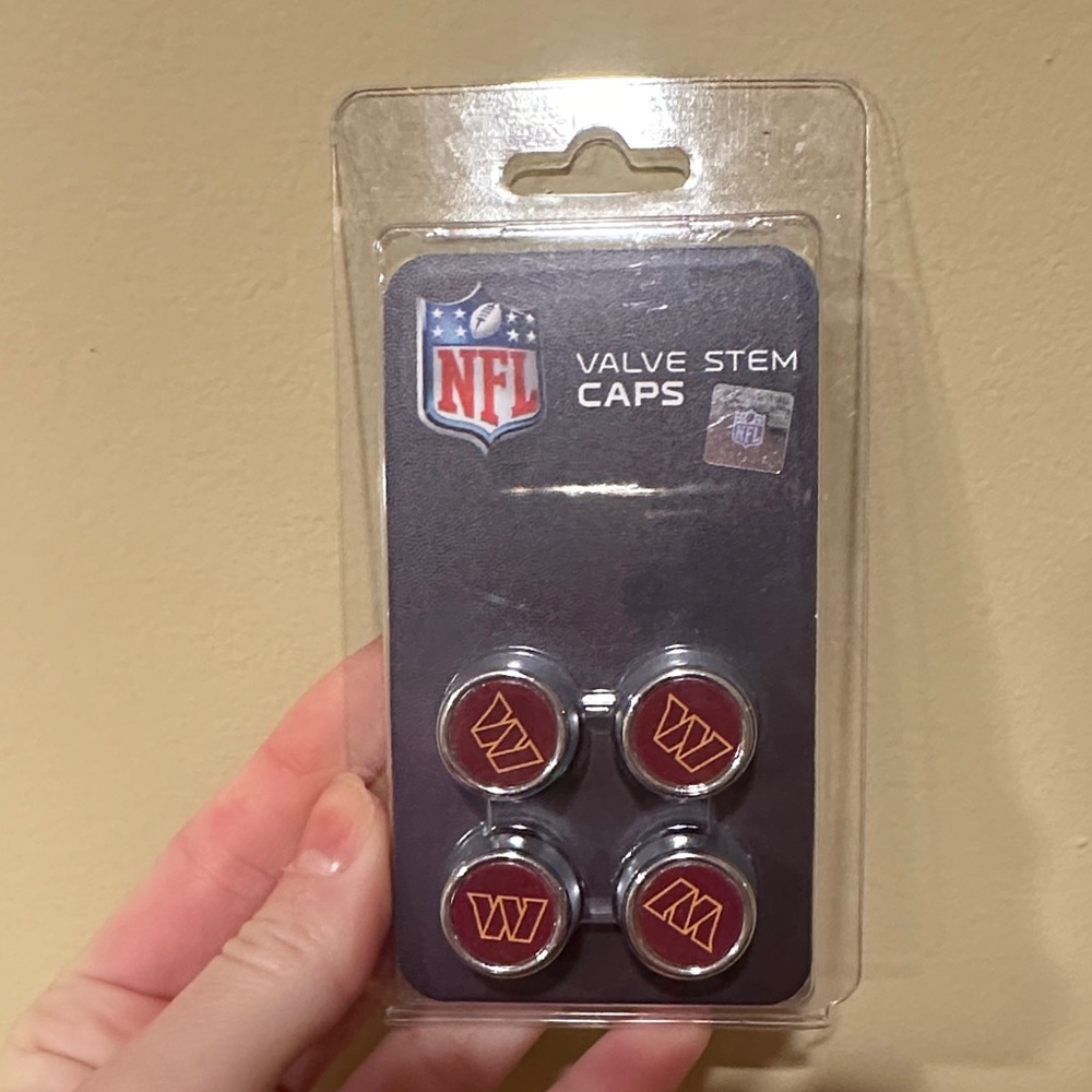 WASHINGTON Commanders NFL Red Valve Stem Caps